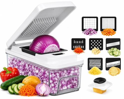 Food chopper with container - food,